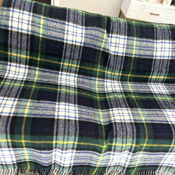 Tartan Blankets Brushed Wool Tartan Plaid 100% Wool Made In Scotland 56x68 - Picture 1 of 5